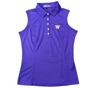 Nike Dri-Fit Sleeveless Polo Size s (4-6) purple Washington Huskies